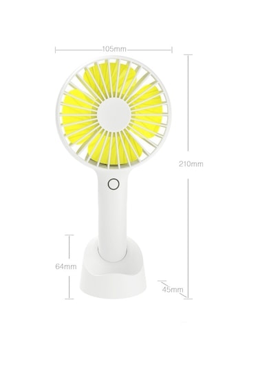 Ultra Kullanışlı Elde Taşınabilir Şarj Sessiz Küçük Fan-siyah