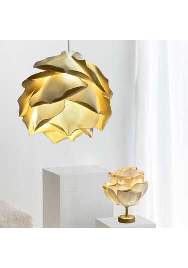 Özel Tasarım Gold Detay Eva Avize Sarkıt Gold