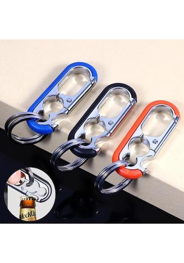 Siyah Yaratıcı Çok Fonksiyonlu Araba Anahtarlık Taşınabilir Şarap Şişesi Konserve Açacağ Erkekler Metal Açacak & Tirbuşon 56621918 Siyah