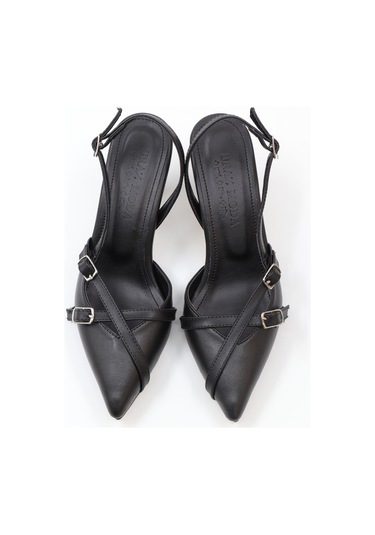 Nesilshoes Nesil Shoes Uraz 500 Siyah Topuklu Kadın Sandalet