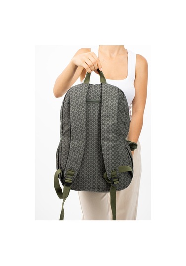 Ultra Hafif Çok Cepli Su Geçirmez Sırt Çantası Unisex Desenli Siyah Model: 571-2e - Siyah