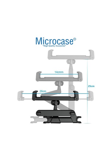 Microcase Koltuk Arkası Tablet Telefon Tutucu Kırmızı-Syh Al2899