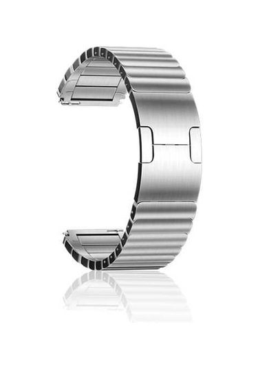 Teknocep Galaxy Watch 46mm Uyumlu Krd-35 22mm Metal Kordon-gümüş