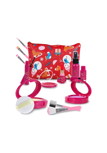 Geekyou Kızlar İçin Eğlenceli Makyaj Seti - 14 Parça Oyun Seti Ve Saklama Çantası Hediye Paketi Çok Renkli