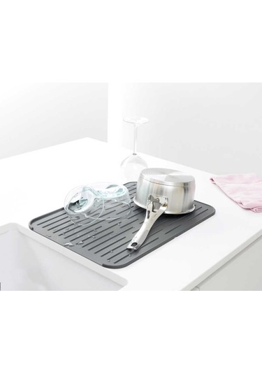 Brabantia Dark Grey Silikon Bulaşık Kurutma Matı Siyah