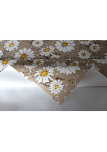 Elyaf Silinebilir Pvc Muşamba Masa Örtüsü 1754-1 Minipapatya Kahverengi