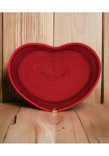 Hasır Sepet, Tasarım Kalp Sepet, Dekoratif Sepet, Dekor Sepet, Saklama Kutusu, Hediyelik Sepet 001