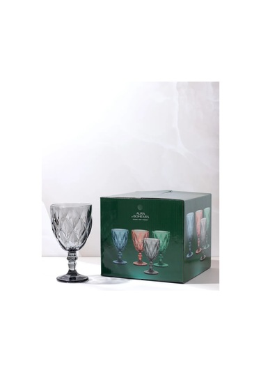 Aura Of Bohemia Kırmızı Ve Beyaz Şaraplar İçin 324 Ml'lik 4 Adet Kadeh Seti 226166609 Gri