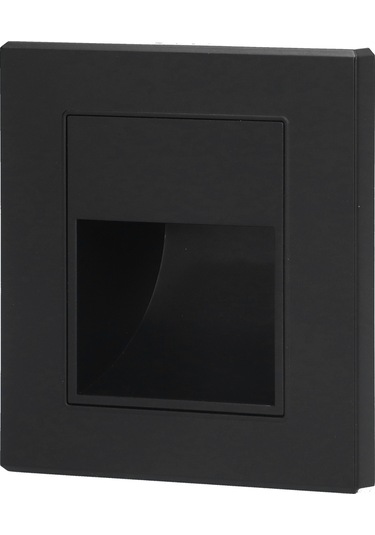 Hangfox Gömülü Led Merdiven Işığı 1.5w 3000k Sıcak Beyaz Sabit Aydınlatma Abs Akrilik Merdiven Koridor Aydınlatıcısı Siyah 85-220v Siyah