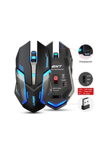 Novahub Kablosuz G859 Fare - Sessiz, 3 Dpı, Nefes Işığı, Bt 5.0/2.4g G859