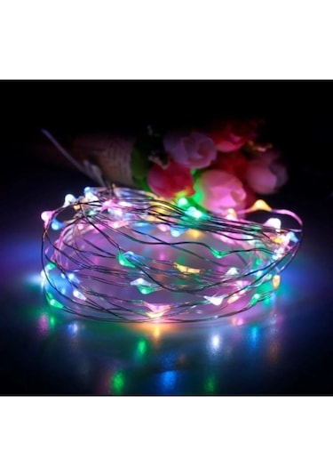 Rgb Karışık Renk Peri Led Işık Sarı Işıklı Dekoratif Pilli Ledli