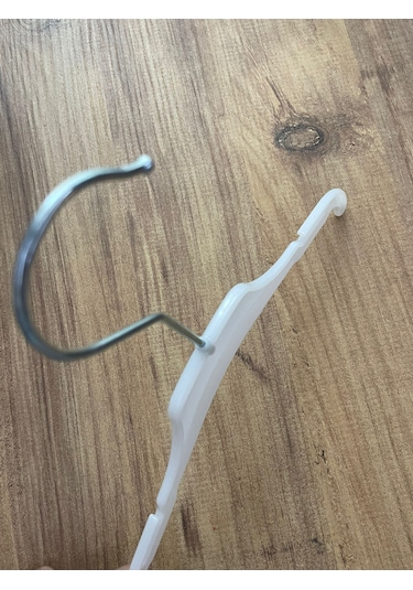 30adet-26cm Beyaz Bebek Kıyafet Askısı Beyaz