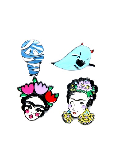 Blora 4 Lü Rozet No:4 Çok Renkli