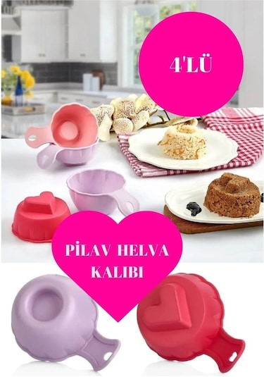 Pratik Pilav Ve Tatlı Kalıbı 4 Adet Şekillendirici
