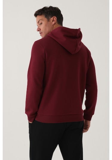 Harvard Koyu Kızıl Kahve Erkek Sweatshirt Bordo