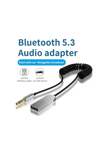 Homyl Araba Bluetooth Alıcısı Usb 2.0 - 3.5mm Jak Araç