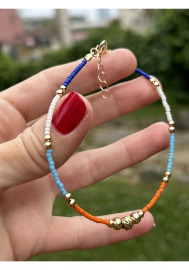 Bymerve Renkli Dore Halhal Çok Renkli