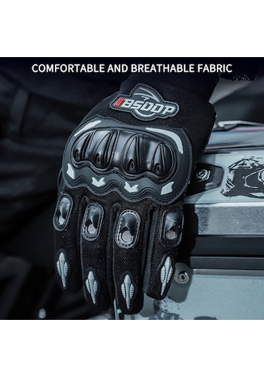 BSDDP Binici Kaymaz Anti-Damla Motosiklet Sürme Eldiveni XL