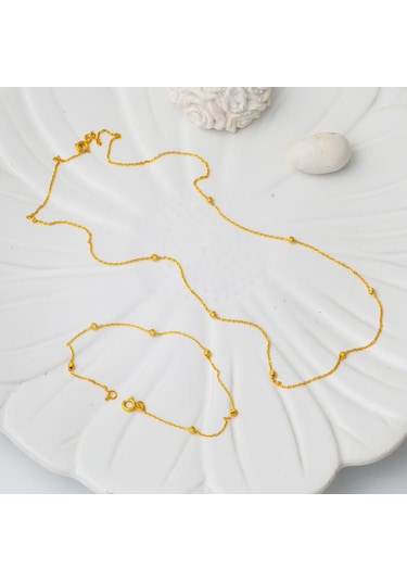 Bilezikci 22 Ayar Kolye Bileklikli Spor Altın Set Stbls22k30302 Renkli Çok Renkli