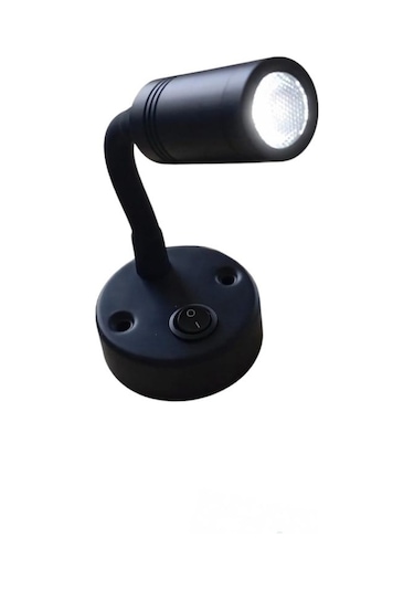 Mellifera Led Okuma Lambası Eko Döner Başlıklı Kısa 2w 12v/24v - Siyah-1857