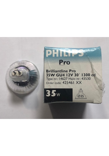 5 Adet Phılıps 12v 35w Mr 11 Halojen Çanak Çap:35mm