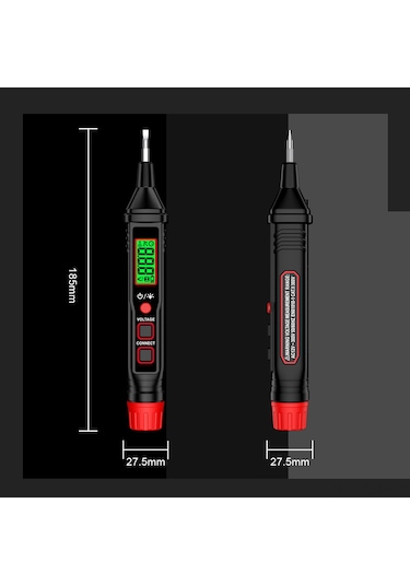 Samdoo "ht92 Akıllı Voltaj Test Kalemi - 12-300v Ac/dc, Sesli Ve Işıklı Alarm, Lcd Ekranlı, Ev Tamiri İçin"