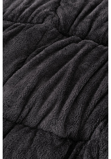 Battal Wellsoft Yorgan Çift Taraflı Yastık Kılıflı 215x235 Cm Siyah