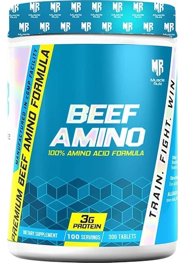Muscle Rulz 100% Beef Amino 300 Tablet - 100 Servis