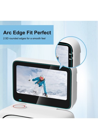 Insta360 Go 3 / Go 3s Puluz 2'si 1 Arada Ekran Ve Lens İçin Temperli Cam Film Şeffaf