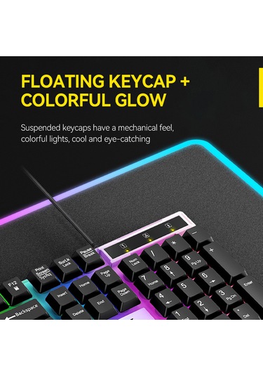 Monyee T-wolf Tf240 Renkli Aydınlatmalı Oyun Seti: Klavye, Fare, Kulaklık Ve Mouse Pad Yüksek Performans Ve Stil Bir Arada Diğer