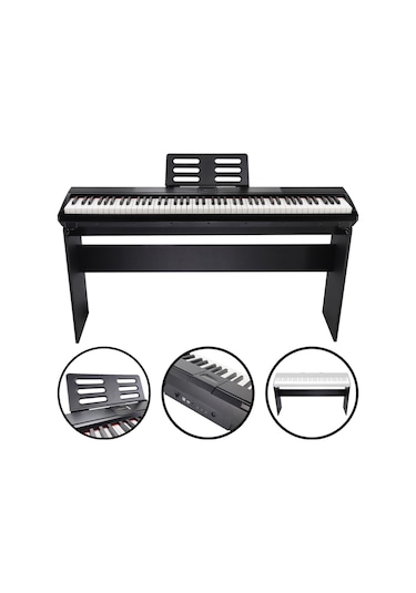 Çekiç Aksiyonlu 88 Tuşlu Dijital Piyano Jwin Sapphire Sdp -110 - Siyah