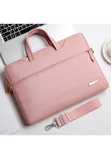 Çanta Laptop Çantası Omuz Askılı İç Çanta, Boyut: 13.3 İnç Pembe Siya