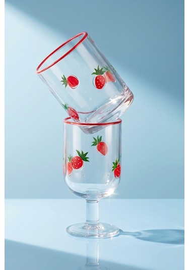 Karaca Strawberry Kadeh 390 ml Kırmızı