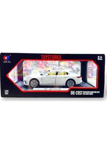 1:24 Metal Model Koleksiyon Araba Porsche Beyaz 21 Cm Cz127b