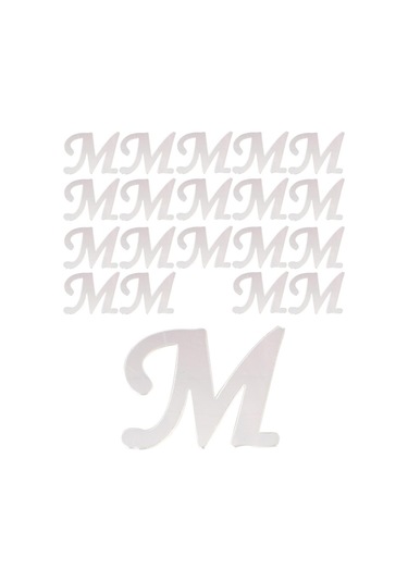 Kına Atölyesi 20 Ad Karışık Pleksi Harfleri 4Cm Gümüş