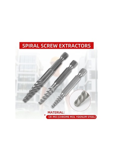 10 Parça Vida Çıkarıcı Ve Matkap Ucu Tutucu, Sol El Matkap Ucu Seti