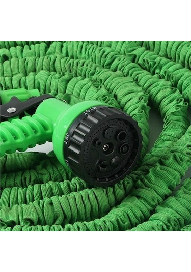 Novahub Yeşil Bahçe Hortumu 150ft Esnek Genişletilebilir Püskürtme Tabancası