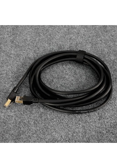 Lemestar 3 Metre Siyah Cat8 Ağ Kablosu, 40 Gbps Hız, 2000mhz Bant Genişliği, 26awg Saf Bakır, Rj45 Altın Kaplama, S/ftp Koruma, Akıllı Ev/ofis Uyumlu