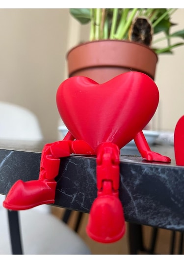 Kalp Şeklinde Biblo Obje Dekor 1 Adet - Sevgililere Özel Kalp Dekoratif Obje Torpido Süsü