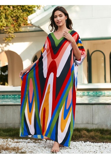 Edolynsa Büyük Beden Kaftan Turuncu Siyah Kırmızı Çizgili Yaz Uzun Plaj Gömlek Elbise Kadın Ev Giyim Kıyafeti Mayo Örtü Bol Kaftan Çok Renkli Edolynsa Büyük Beden Kaftan Turuncu Siyah Kırmızı Çizgili Yaz Uzun Plaj Gömlek Elbise Kadın Ev Giyim Kıyafeti Mayo Örtü Bol Kaftan Çok Renkli