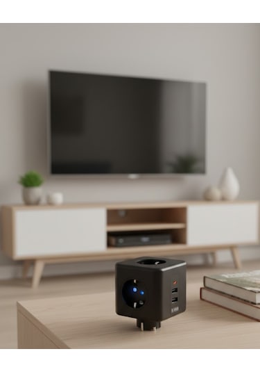 Ev Ve Ofis Kullanımı İçin Akım Korumalı Usb Girişli Priz 0