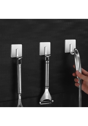 Ardini Kendinden Yapışkanlı Askılık Krom 03 Pakette 5 Adet Çok Renkli