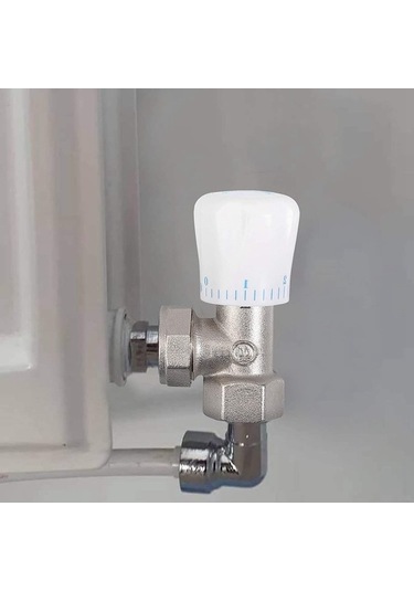 Ulzyvf Termostatik Radyatör Vanası 2 Adet 15mm X 1/2 Inç Termostatik Açı Trv Termostatik Radyatör Vanası Ev Ofis İçin, Kış Modelleri