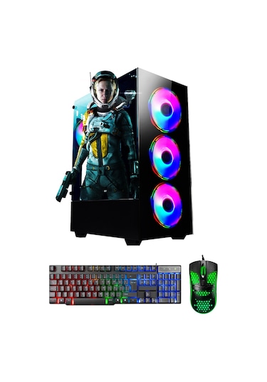 Ramtech Fullforce FF383 i3-10100F 16 GB 256 GB SSD 8 GB RX580 Dos Masaüstü Oyuncu Bilgisayar