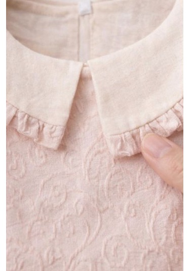 Baby Corner Fırfırlı Bebe Yaka Kız Bebek Elbise Pembe