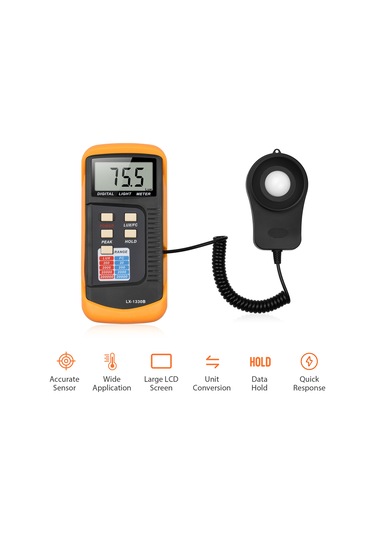 Jeehugo El Tipi Dijital Lüks Ölçer Lx1330b - Manuel Aralık Seçimi, Pik Ölçüm, Lcd Ekranlı Ve 9v Pil Dahil Işık Yoğunluğu Ölçüm Aleti