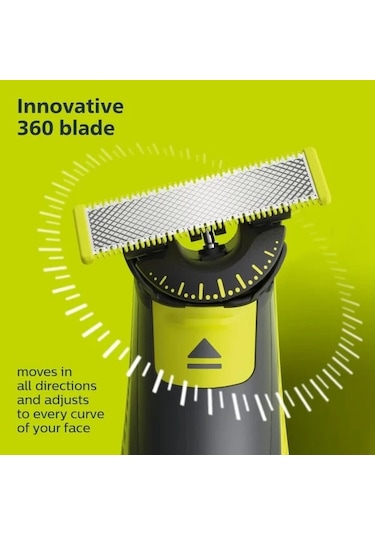 Philips Oneblade Yedek Bıçaklarıyla Uyumlu 3'lü Tıraş Bıçağı Paketi 360 Dönebilen One Blade Pro Bıçaklar