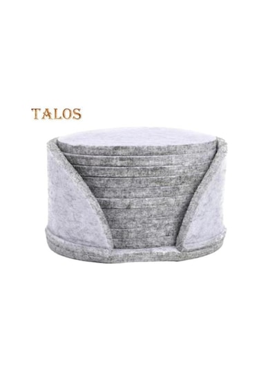 Açık Gri 10 Adet Keçe Bardak Isı Yalıtımı Su Emici Anti-haşlanma Masa Koruma Kupası İçme Şişesi Anti-skid Placemats Açık Gri