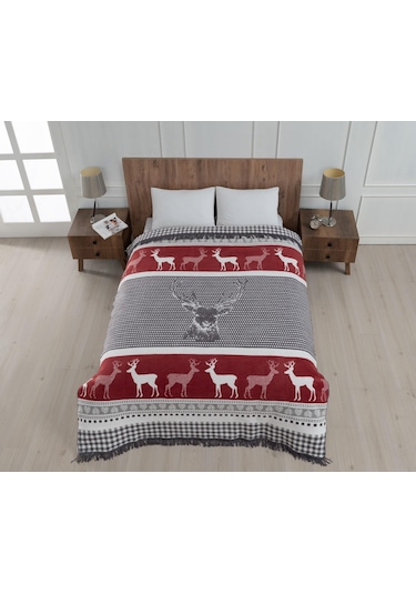 Aksu Tek Kişilik Pamuklu Battaniye Peaceful