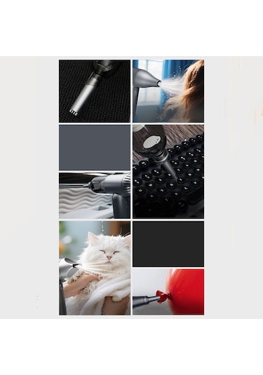 Lenyes Ltf02 Dijital Led Göstergeli 4 Kademeli Çok Fonksiyonlu Üfleme/çekme Turbo El Fanı Gri